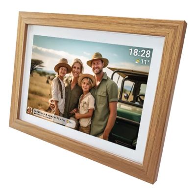 7. Denver photo frame with FRAMEO 10.1" 16GB light wood