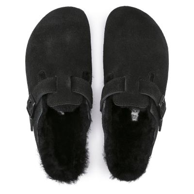 12. Birkenstock Boston Shearling Black Women's Wool Insulated Clogs Regular Wide (0259881)
