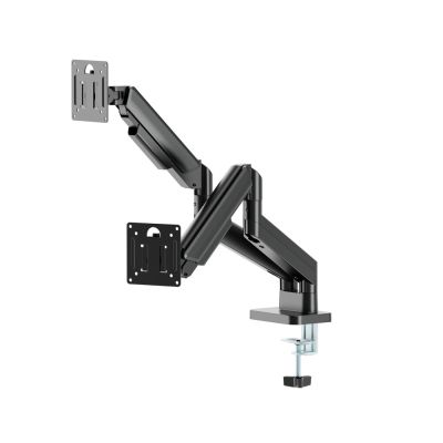 2. GEMBIRD DESK ARM/MOUNT FOR TWO MONITORS (ADJUSTABLE) 17"-32", LOAD UP TO 10KG, BLACK