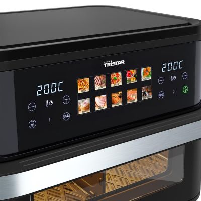 5. Tristar Double 10L Autonomous 2800W Hot Air Fryer Black, Stainless Steel