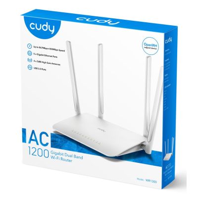 15. CUDY WR1300 LAN Gigabit AC1200 Dual Band WiFi Mesh Router