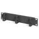 31. 10" network kit: 12U wall-mounted cabinet, shelf, power strip, 8-port switch, Cat.6 panel, black