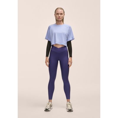3. Casall Women's Overlap High Waist Tights Purple