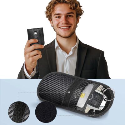 8. Tech-Protect KLR100 RFID Blocking Car Key Case - Black - Carbon