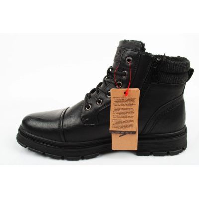 9. Wrangler men's shoes Gillen Fur ankle boots black insulated fashionable ankle boots