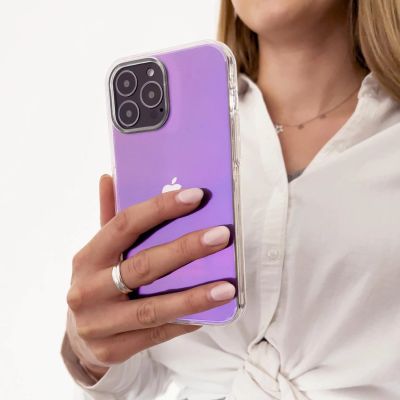 3. Aurora Case Case for iPhone 12 Pro Max Neon Gel Cover Purple