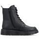 8. Women's leather ankle boots with platform, black, Rieker 70410-00