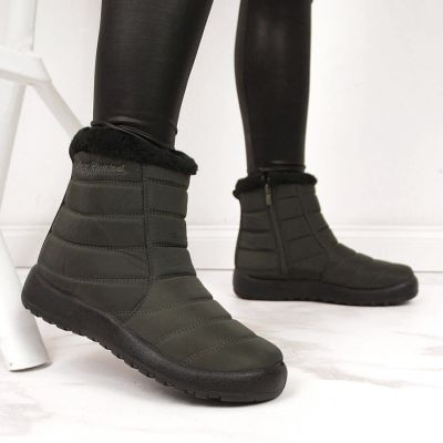 9. Waterproof snow boots with zipper NEWS W EVE181D khaki 