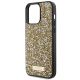 6. Guess Rhinestone Metal Logo case for iPhone 15 Pro - yellow