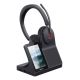 Yealink WH68 Workstation Headset Wired & Wireless Headband Calls/Music USB Type-C Bluetooth Charging Stand Black