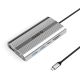 Orico XDR 12in1 USB-C Docking Station USB-A USB-C HDMI 4K VGA RJ45 Gigabit PD 100W SD and microSD Card Reader - Silver
