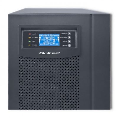 7. Qoltec Online UPS | Pure Sine Wave | 10kVA | 8kW | LCD | USB