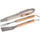 16. 3-in-1 BBQ Utensil Set with Wooden Handle