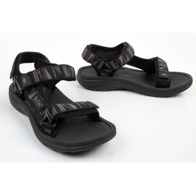 7. Lee Cooper men's shoes with velcro straps for summer beach sandals, lightweight black