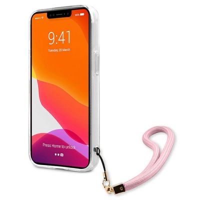5. Guess GUHCP13XKCABPI iPhone 13 Pro Max 6.7" pink/pink hardcase Camo Strap Collection