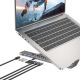 24. UNITEK ADJUSTABLE LAPTOP STAND + HUB USB-C/A, HDMI 2.0, PD 100W