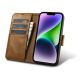 2. iCarer Oil Wax Wallet Case 2in1 Cover iPhone 14 Plus Anti-RFID Leather Flip Case Brown (WMI14220723-TN)
