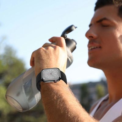 4. Tech-Protect Nylonmag Strap for Apple Watch 4 / 5 / 6 / 7 / 8 / 9 / SE / Ultra 1 / 2 (42 / 44 / 45 / 49 MM) - Green