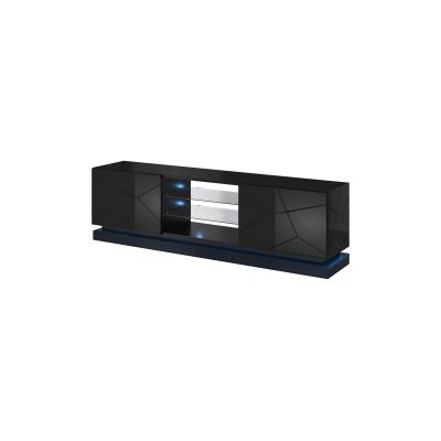 TV cabinet QIU 200 MDF gloss black/gloss black
