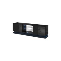 TV cabinet QIU 200 MDF gloss black/gloss black