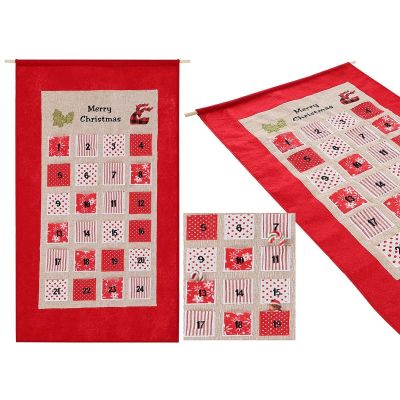 10. ADVENT CALENDAR 56x87CM RED
