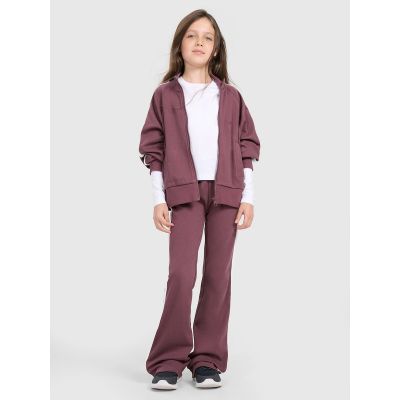 3. Girls' plain slim-fit long-sleeve top 4F 4FJRAW25TLONF603-10S