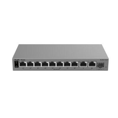 2. REYEE POE SWITCH RG-ES211GS-P, 8 PORTS + 2 UPLINKS + 1 SFP