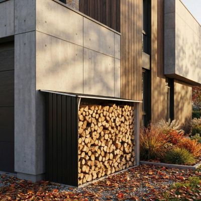 5. GARDEN HOUSE WOODEN SHELF STEEL SHELF 217x83x154CM