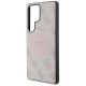 6. Guess 4G Round Patch Classic Logo MagSafe Case for Samsung Galaxy S25 Ultra Pink