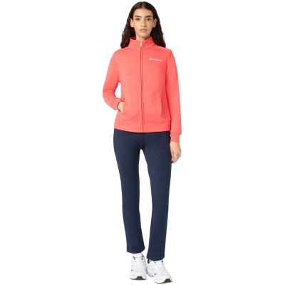 7. Champion Full Zip Suit Women's Tracksuit Orange and Navy Blue 118289 RS073