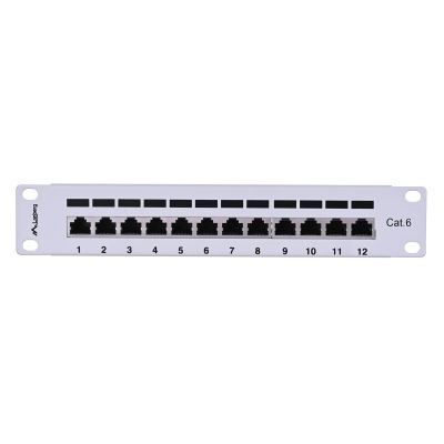 2. Patch panel Lanberg PPF6-9012-S (1U; 10"; cat. 6; FTP; 12xRJ-45)