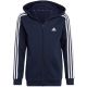9. adidas Essentials 3-Stripes Fleece Full-Zip Hoodie Jr IC0600