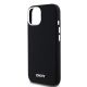 6. DKNY Liquid Silicone Small Metal Logo MagSafe Case for iPhone 15 / 14 / 13 - Black
