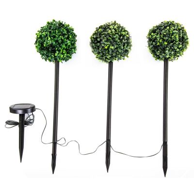 2. SET OF SOLAR LAMPS 3 BOXWOOD BALLS 27 LED