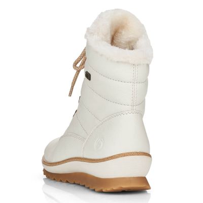 25. Remonte W RKR629 wool-lined waterproof leather ankle boots, white