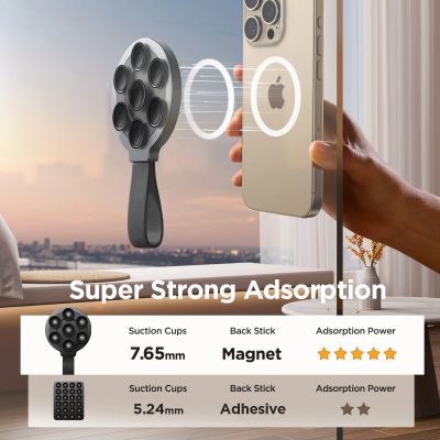 7. Joyroom JR-ZS393 magnetic phone holder with suction cups - black