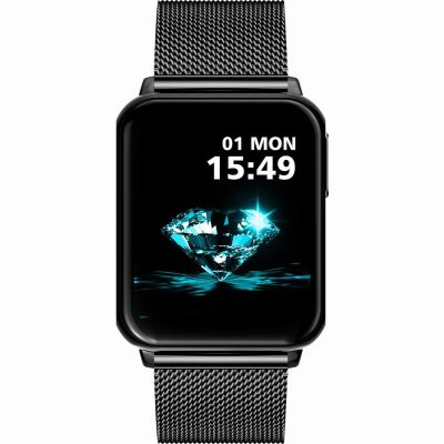 6. Smartwatch Gravity White Black 2 Straps GT17-8