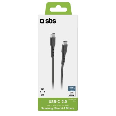 2. SBS TECABLETCC3M USB-C - USB-C 3m Cable - Black