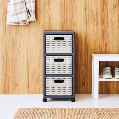 6. ROTHO Large bookcase with 3 drawers COUNTRY white/anthracite
