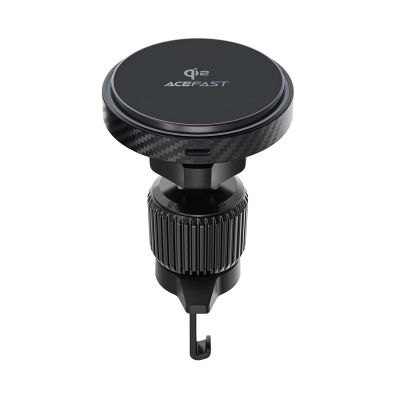 3. Acefast D33 Car Holder with Qi2 15W Magnetic Charger for Air Vent - Black