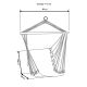 16. BRAZILIAN HAMMOCK HANGING CHAIR 100x50CM NATURA WITH SEWN TROPIC JUNGLE PILLOW