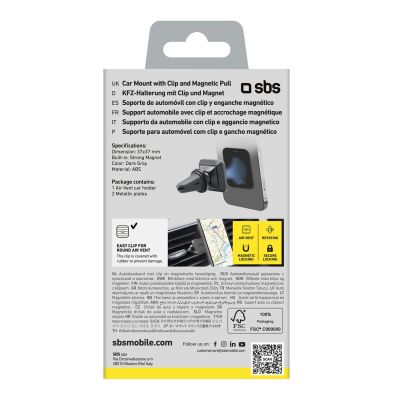 6. Magnetic smartphone holder SBS TESUPMAGLCLIP - black