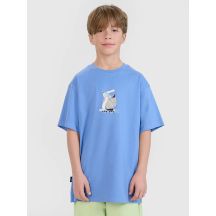 Chłopięcy t-shirt z nadrukiem 4F 4FJRSS25TTSHM2641-33S