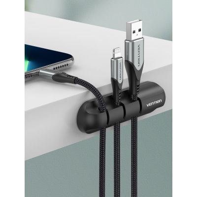 4. Vention 5-Port Cable Organizer Black