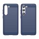 3. Carbon Case for Samsung Galaxy S23+ flexible silicone carbon cover blue