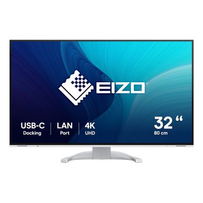 EIZO FlexScan EV3240X-WT Monitor - 80 cm (31.5") - 3840 x 2160 pixels - 4K Ultra HD - LCD - 5 ms - White