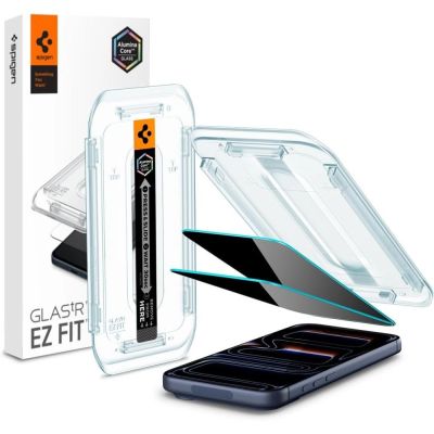20. Spigen Glas.tR EZ Fit Privacy Tempered Glass for iPhone 16 Pro / 17 / 17 Pro - 2 pcs.