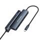 3. USB-C 6 in 1 Hub Wozinsky WHBC10Y4S Multifunctional, Aluminum, with 25 cm Cable - Gray