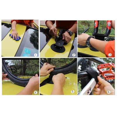5. Rockbros XP1001 Roof Rack with Suction Cups for 1 Bike - Black