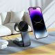 6. Tech-Protect QI15W-A28 MagSafe 3in1 Inductive Charger with Smartphone / Apple Watch / AirPods Stand - Black